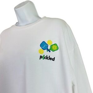 August Morgan Embroidered Pickle Ball Sweatshirt Size M